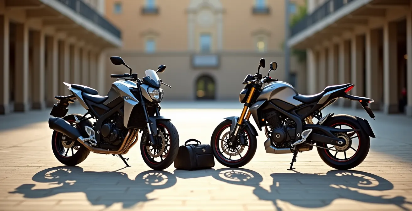 Comparación ergonómica entre postura deportiva y naked para uso diario