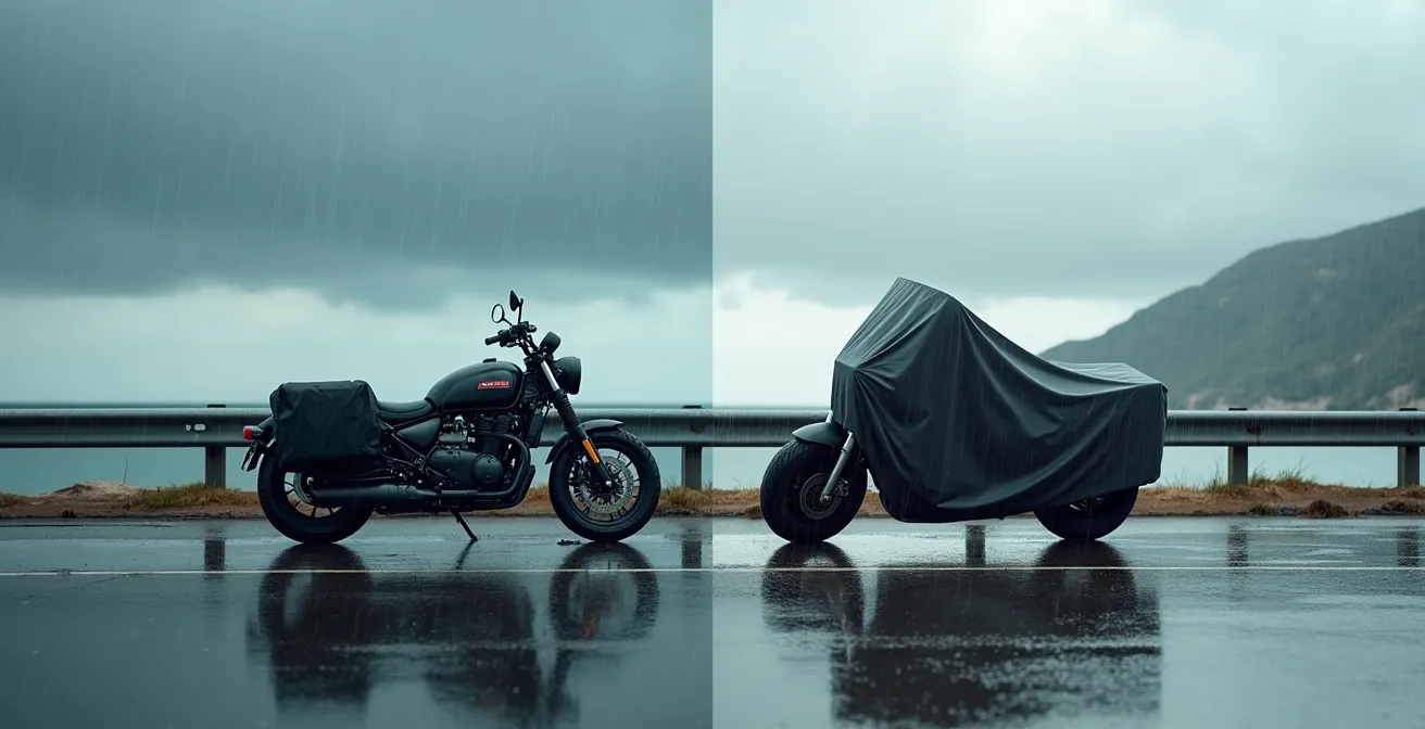 Comparación de resistencia entre bolsas estancas y fundas de lluvia en condiciones extremas